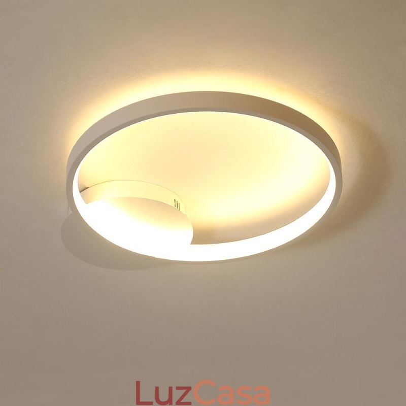 Luminária de teto circular embutida estilo nórdico