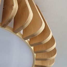 Iluminação de teto criativa de bambu para montagem embutida redonda nórdica