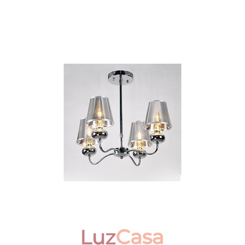Lustre de metal galvanizado estilo mini contemporâneo moderno luz pendente montagem embutida jantar