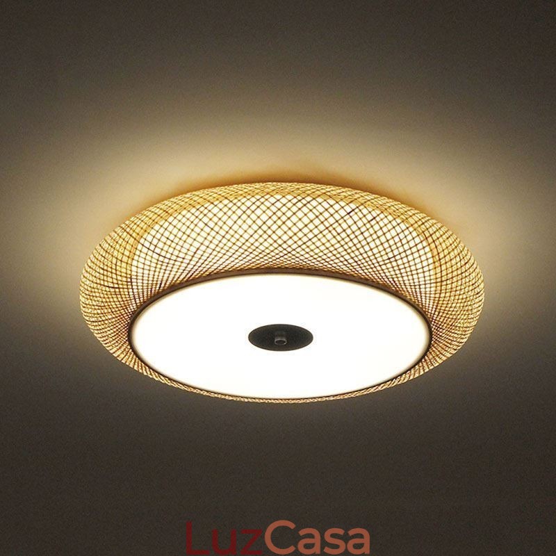 Iluminação de teto chinesa moderna de bambu embutida