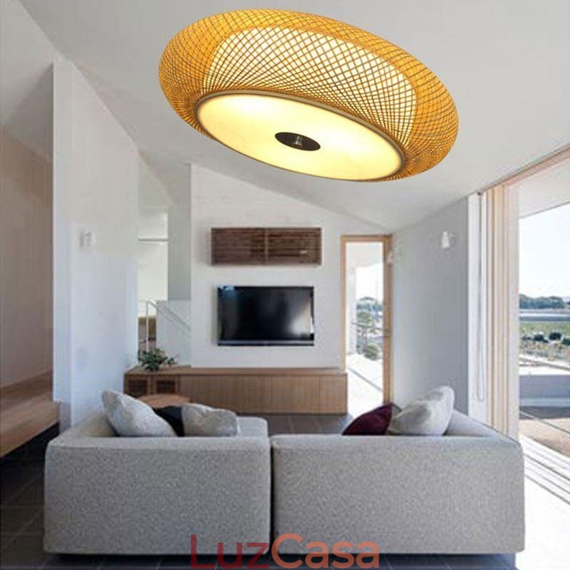 Iluminação de teto chinesa moderna de bambu embutida