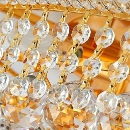 Luminária de teto de cristal de luxo com montagem embutida europeia