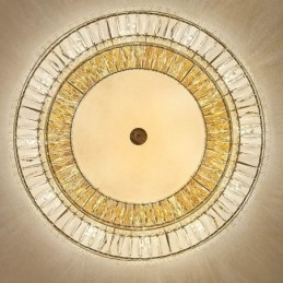 Luminária de teto de cristal redonda embutida para decoração em cristal