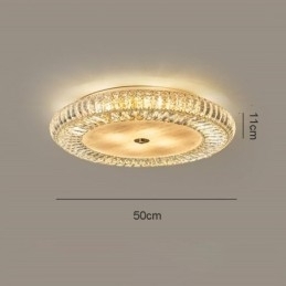 Luminária de teto de cristal redonda embutida para decoração em cristal