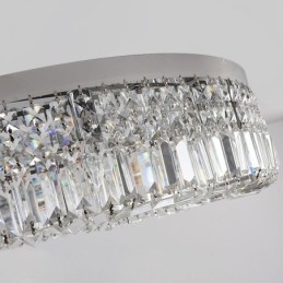 Luminária de teto moderna e elegante, luminária de teto de cristal embutida