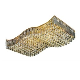Lustre retangular de cristal europeu embutido