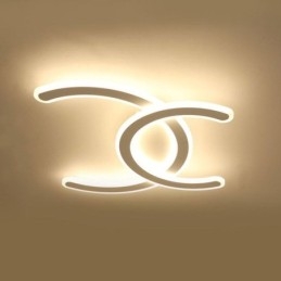 Luminária de teto acrílica moderna e simples com letra C embutida