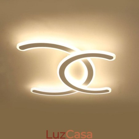 Luminária de teto acrílica moderna e simples com letra C embutida Luminária de teto acrílica moderna e simples com letra C embutida