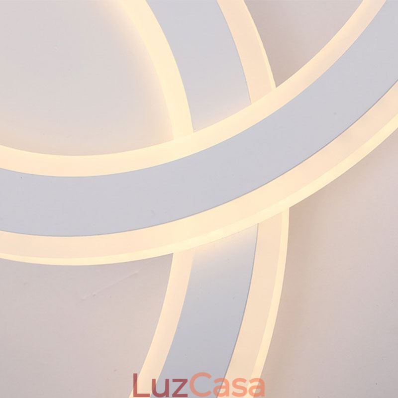 Luminária de teto acrílica moderna e simples com letra C embutida