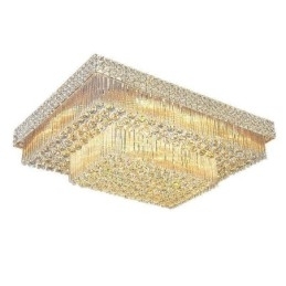 Lustre de cristal quadrado embutido europeu