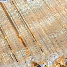 Lustre de cristal quadrado embutido europeu
