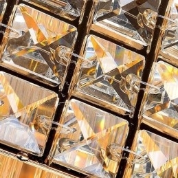 Lustre de cristal quadrado embutido europeu