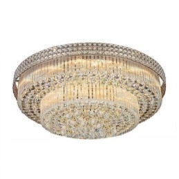 Lustre de cristal moderno redondo embutido