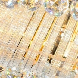 Lustre de cristal moderno redondo embutido