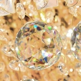 Lustre de cristal moderno redondo embutido