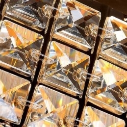 Lustre de cristal moderno redondo embutido