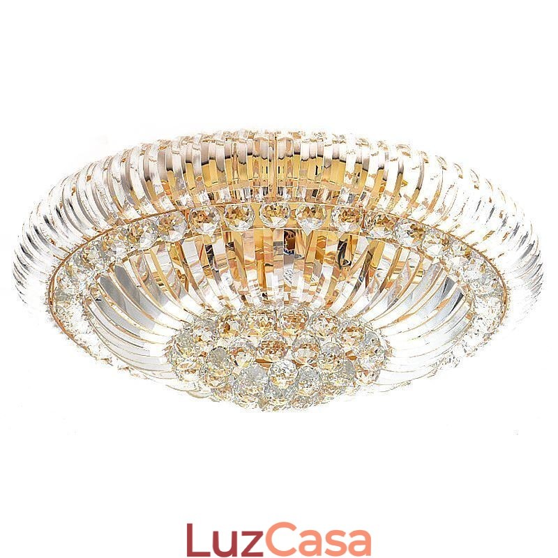 Iluminação redonda de cristal embutida simples e moderna