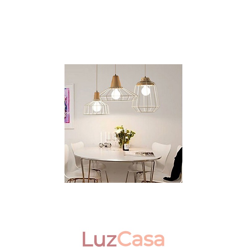 Iluminação de lustre de metal C Simples