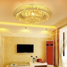 Iluminação redonda de cristal embutida simples e moderna