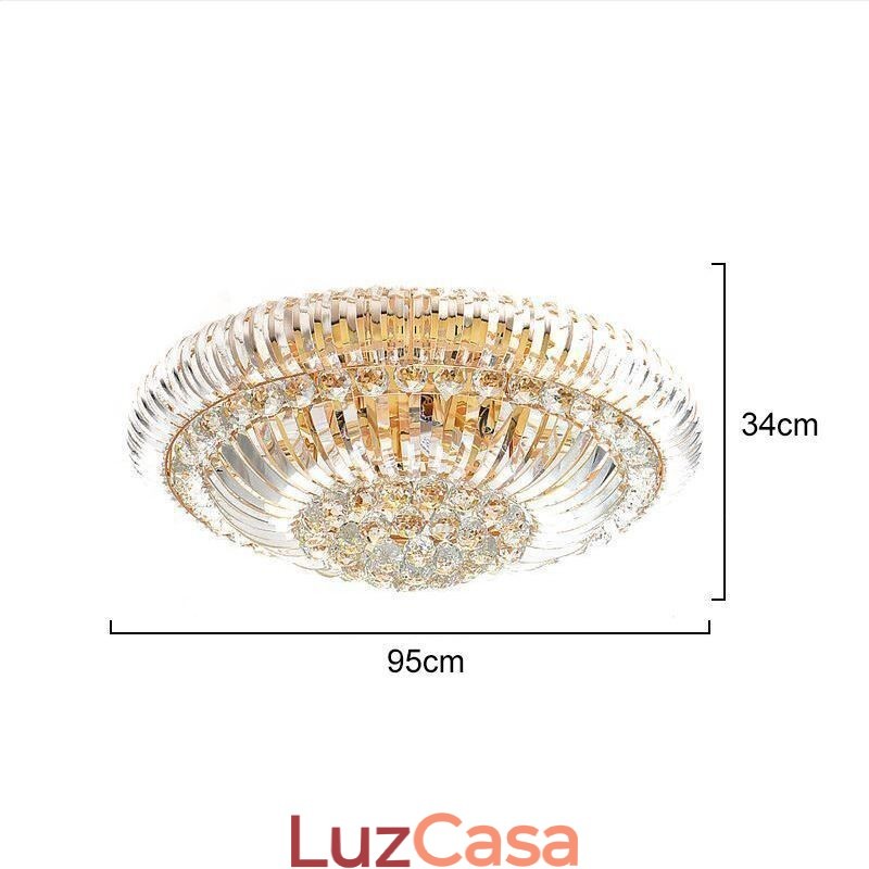 Iluminação redonda de cristal embutida simples e moderna