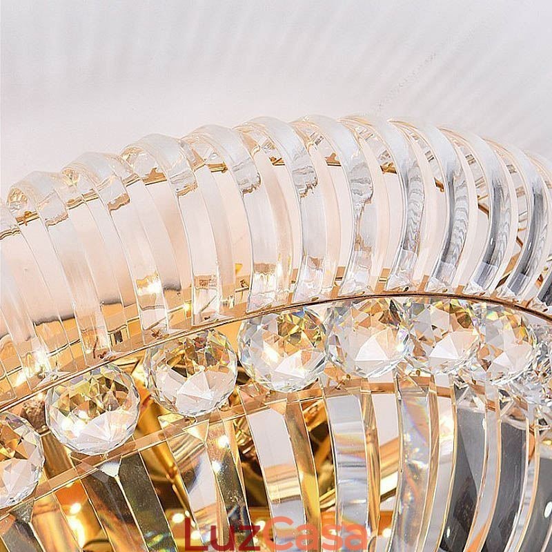 Iluminação redonda de cristal embutida simples e moderna