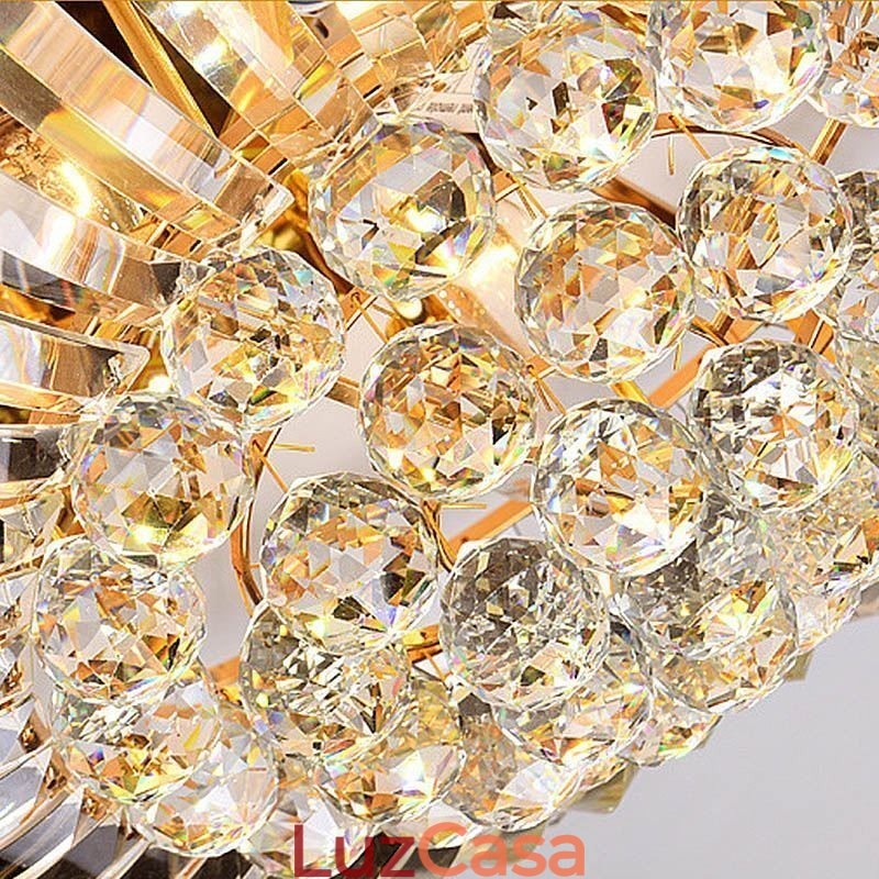 Iluminação redonda de cristal embutida simples e moderna