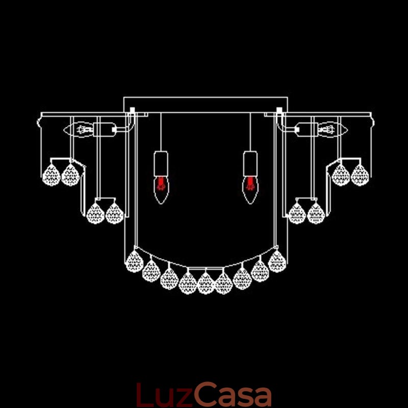 Luminária de teto de cristal de luxo embutida, luz redonda