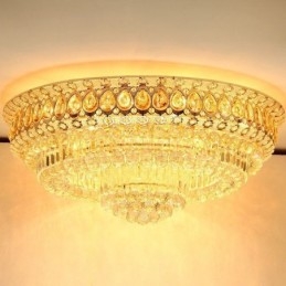 Luminária de teto simples moderna de cristal embutida Iluminação redonda criativa