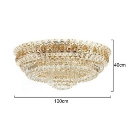 Luminária de teto simples moderna de cristal embutida Iluminação redonda criativa