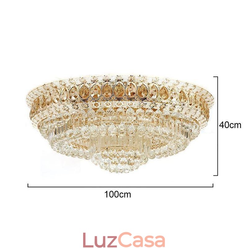Luminária de teto simples moderna de cristal embutida Iluminação redonda criativa