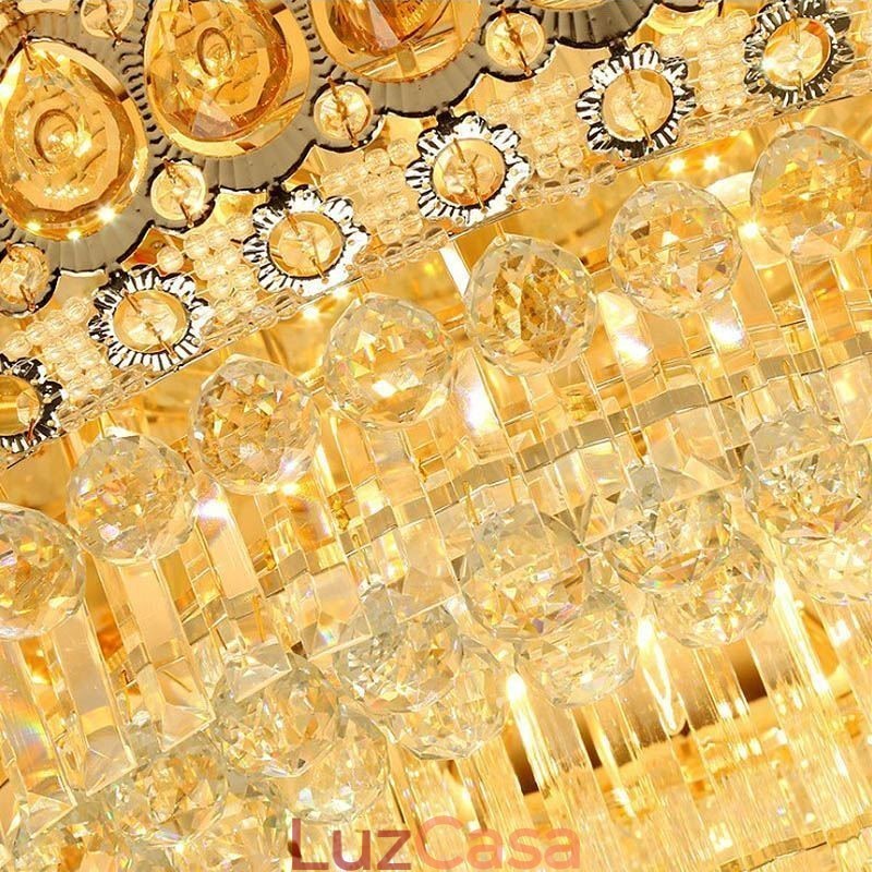 Luminária de teto simples moderna de cristal embutida Iluminação redonda criativa