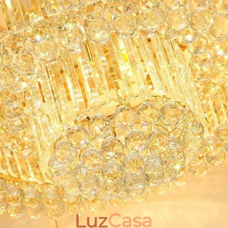 Luminária de teto simples moderna de cristal embutida Iluminação redonda criativa