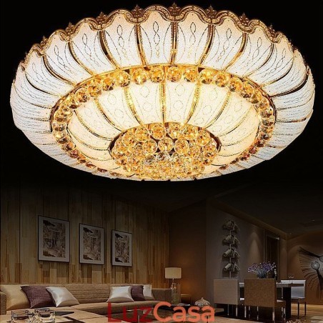 Luminária de teto de cristal redonda contemporânea simples embutida Luminária de teto de cristal redonda contemporânea simples embutida