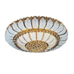 Luminária de teto de cristal redonda contemporânea simples embutida