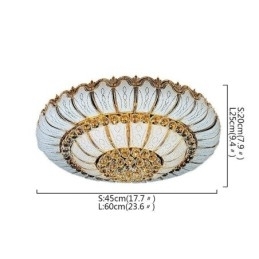 Luminária de teto de cristal redonda contemporânea simples embutida