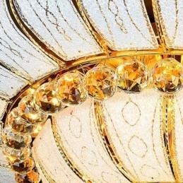 Luminária de teto de cristal redonda contemporânea simples embutida