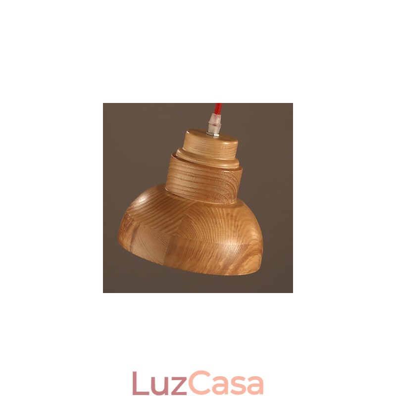 Lustre Mini Estilo Tradicional Clássico Madeira Bambu