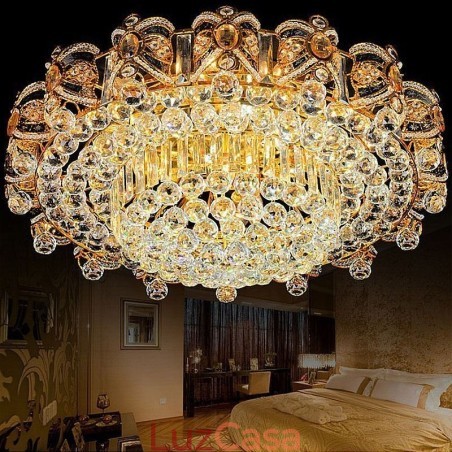Luminária de teto de cristal embutida europeia Luminária de teto de cristal embutida europeia