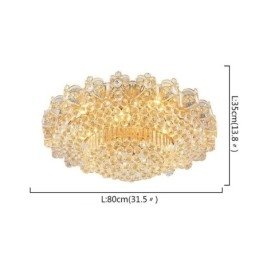 Luminária de teto de cristal embutida europeia