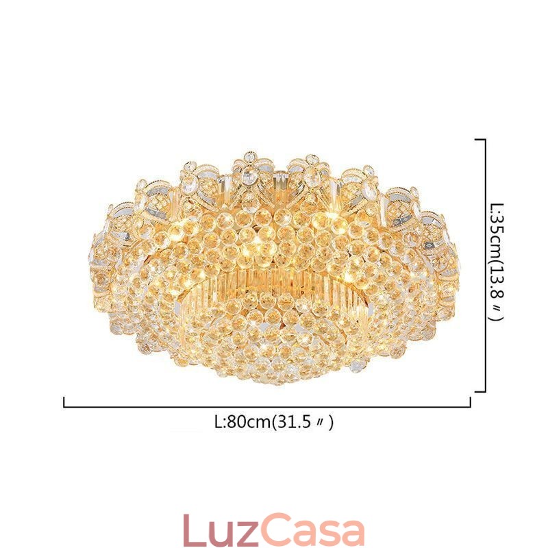 Luminária de teto de cristal embutida europeia