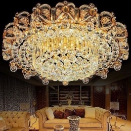 Luminária de teto de cristal embutida europeia