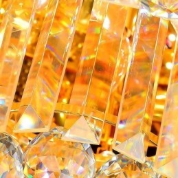Luminária de teto de cristal embutida Iluminação redonda europeia