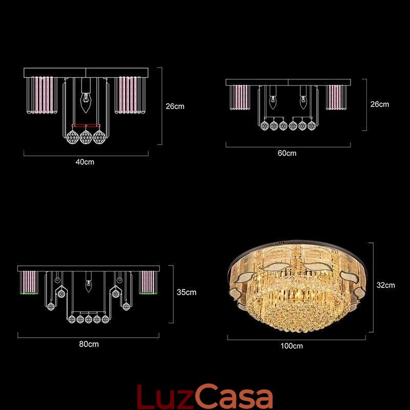 Luminária de teto de cristal contemporânea simples redonda embutida luminária de montagem