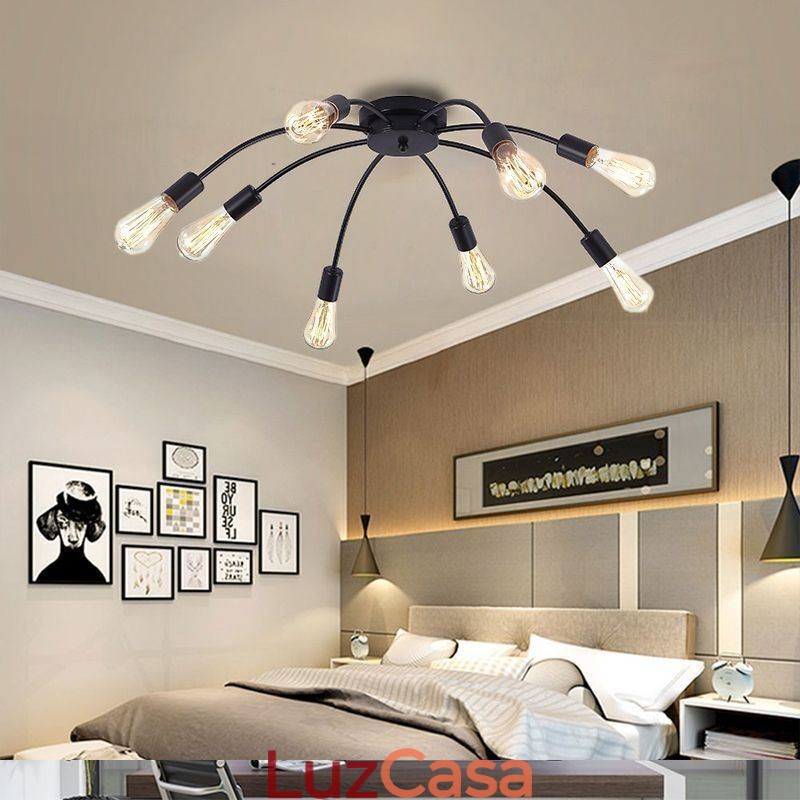 Luminária de teto Spider, luminária de jantar antiga, clássica, embutida, 8 10 braços