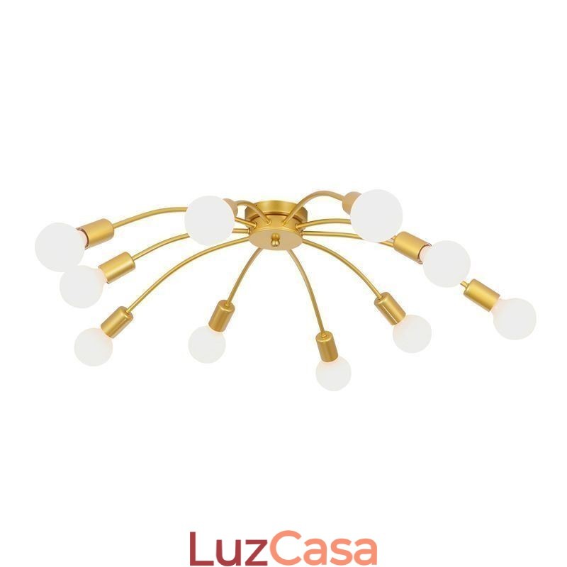 Luminária de teto Spider, luminária de jantar antiga, clássica, embutida, 8 10 braços