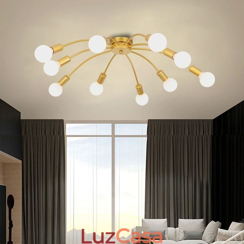Luminária de teto Spider, luminária de jantar antiga, clássica, embutida, 8 10 braços