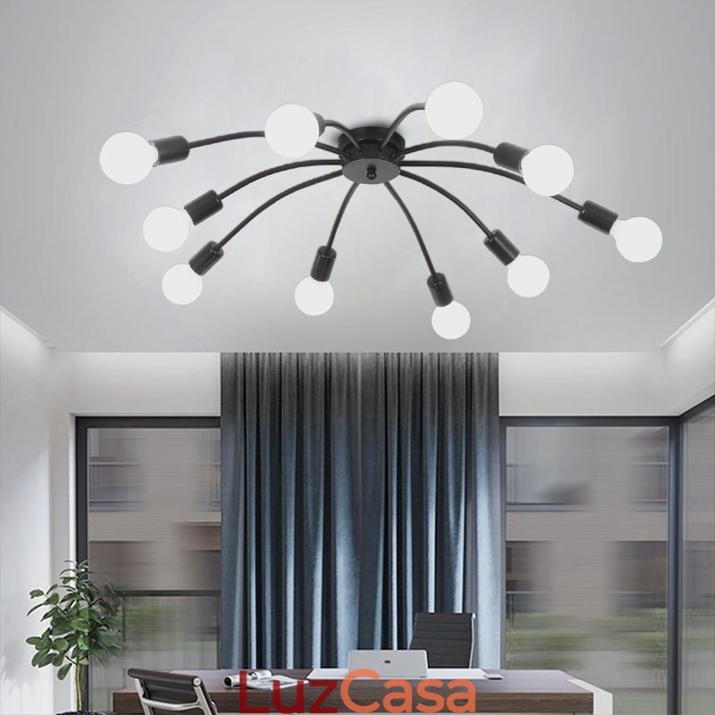 Luminária de teto Spider, luminária de jantar antiga, clássica, embutida, 8 10 braços