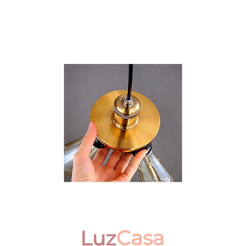 Lustre Mini Estilo Moderno Contemporâneo Metal