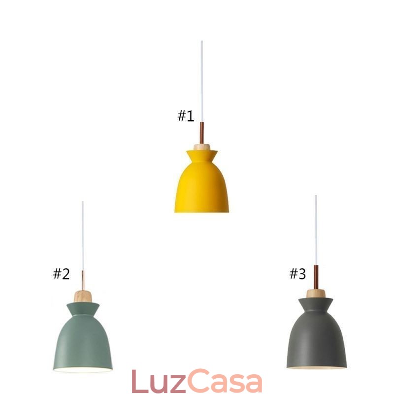 Luminária pendente nórdica simples Macaron Iron Arti Three Lights