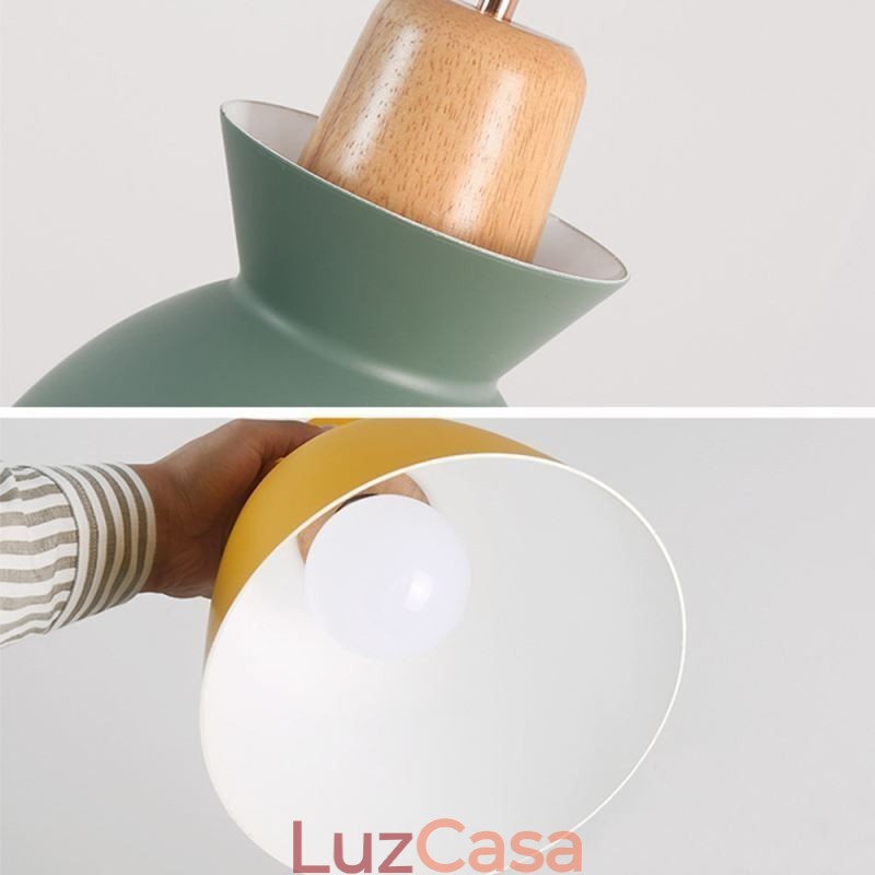 Luminária pendente nórdica simples Macaron Iron Arti Three Lights